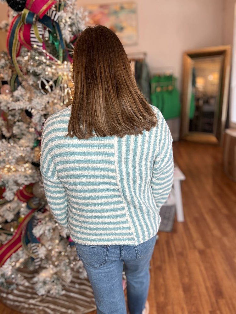 Candy Cane Lane Sweater in Sage