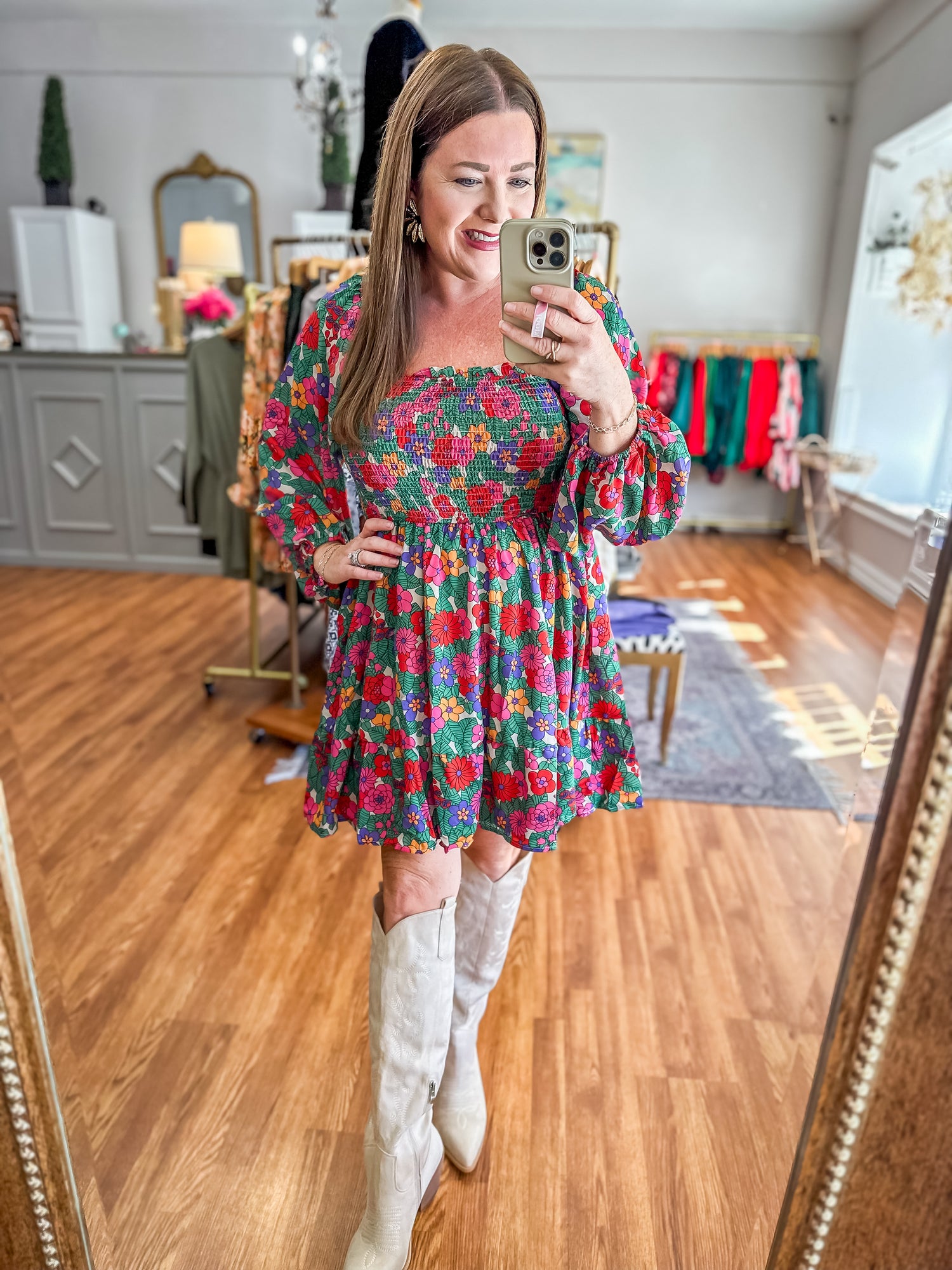 Enchanted Garden Dress in Green – Downtown Diva Fashion Boutique