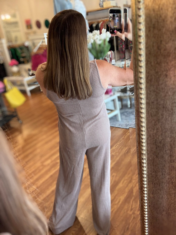 Easy for You Jumpsuit in Mocha