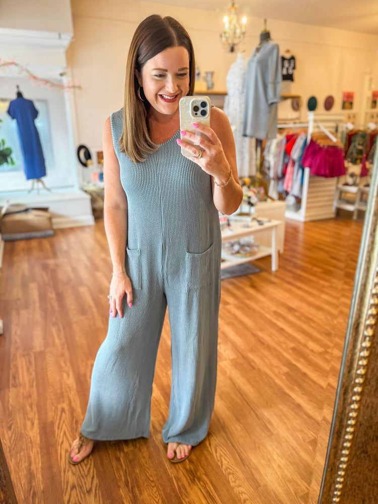 Easy for You Jumpsuit in Slate