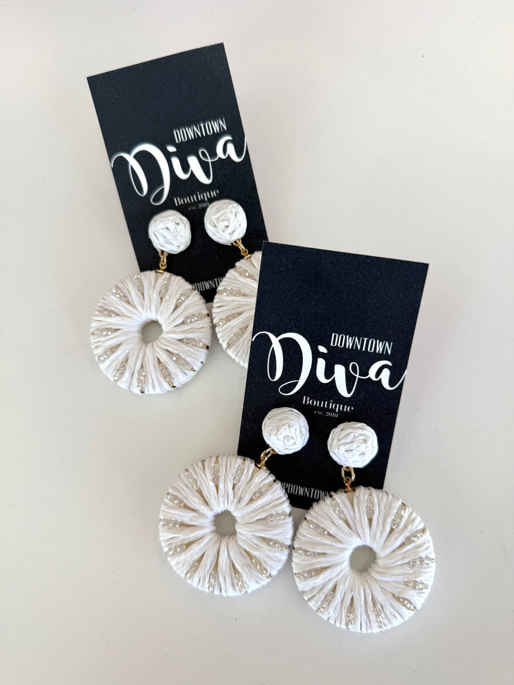 Wrapped Disc Earrings