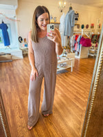 Easy for You Jumpsuit in Mocha